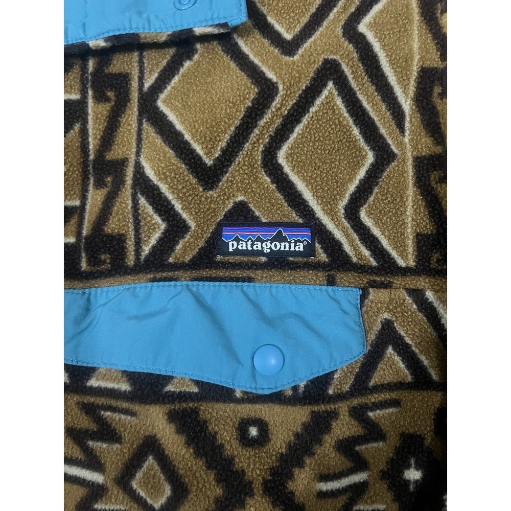 Patagonia Synchilla Snap‎ T Aztec Tribal Fleece Pullover Jacket MEDIUM - Picture 2 of 6
